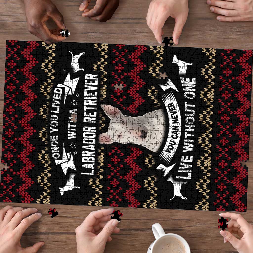 Christmas Bull Dog Terrier Puzzle Xmas Holiday Patterns - Wonder Print Shop