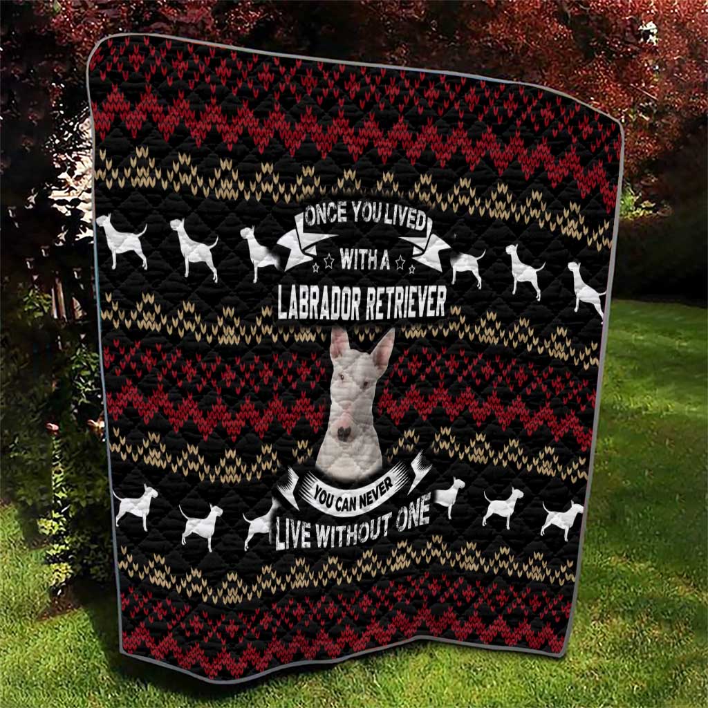 Christmas Bull Dog Terrier Quilt Xmas Holiday Patterns - Wonder Print Shop