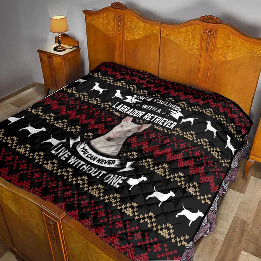 Christmas Bull Dog Terrier Quilt Xmas Holiday Patterns - Wonder Print Shop