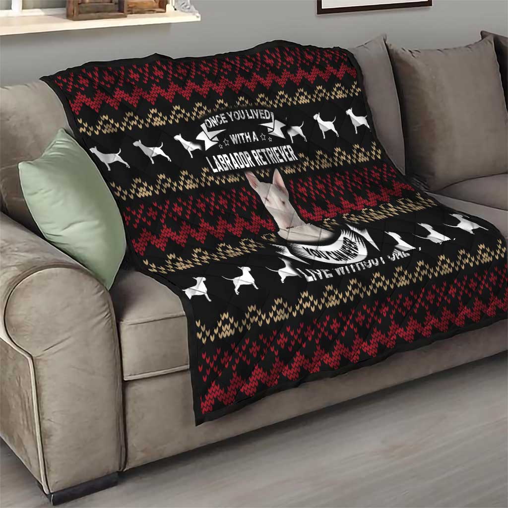 Christmas Bull Dog Terrier Quilt Xmas Holiday Patterns - Wonder Print Shop