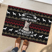 Christmas Bull Dog Terrier Rubber Doormat Xmas Holiday Patterns - Wonder Print Shop
