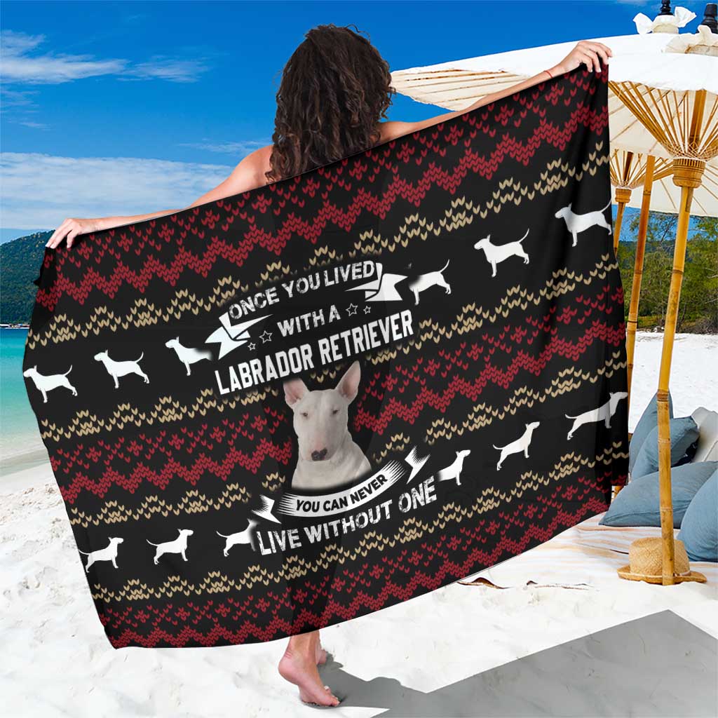 Christmas Bull Dog Terrier Sarong Xmas Holiday Patterns - Wonder Print Shop