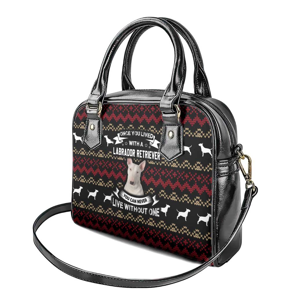 Christmas Bull Dog Terrier Shoulder Handbag Xmas Holiday Patterns - Wonder Print Shop