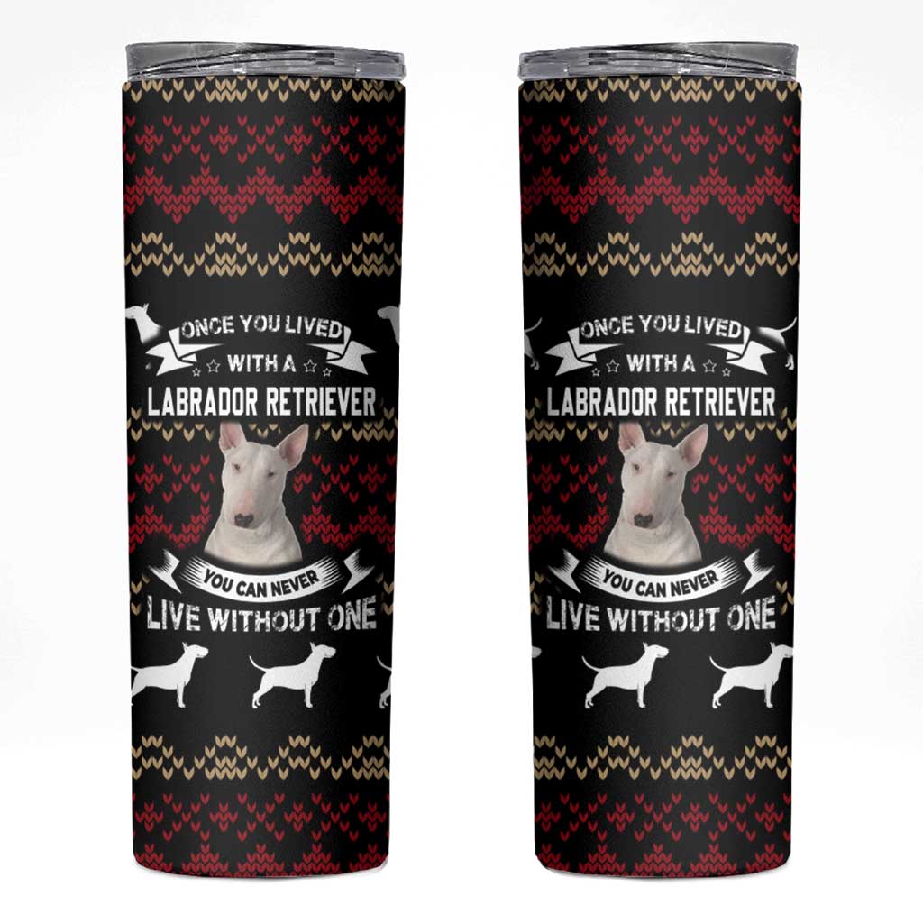Christmas Bull Dog Terrier Skinny Tumbler Xmas Holiday Patterns - Wonder Print Shop