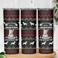 Christmas Bull Dog Terrier Skinny Tumbler Xmas Holiday Patterns - Wonder Print Shop