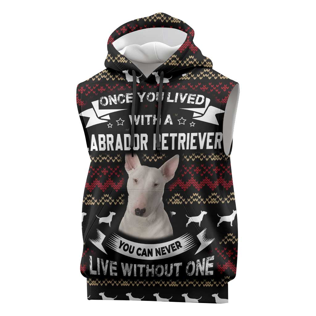 Christmas Bull Dog Terrier Sleeveless Hoodie Xmas Holiday Patterns - Wonder Print Shop