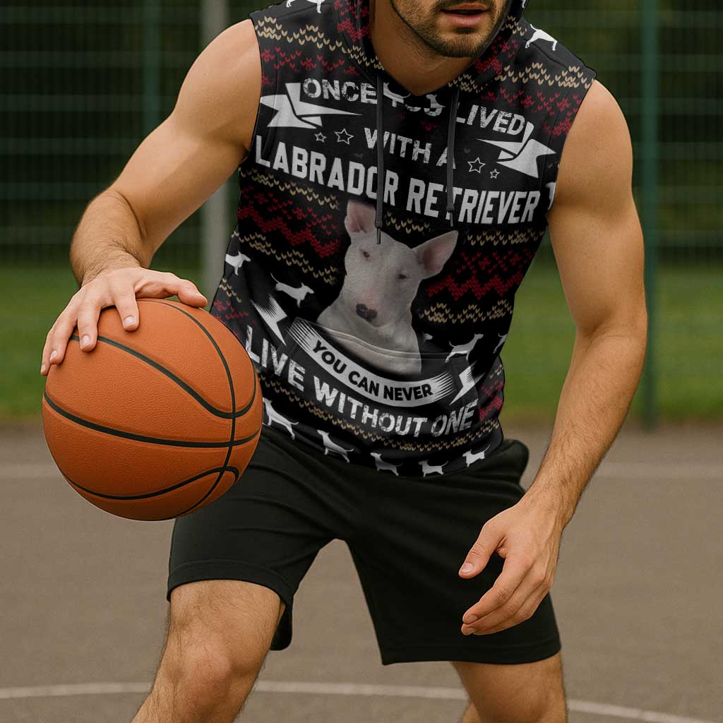 Christmas Bull Dog Terrier Sleeveless Hoodie Xmas Holiday Patterns - Wonder Print Shop