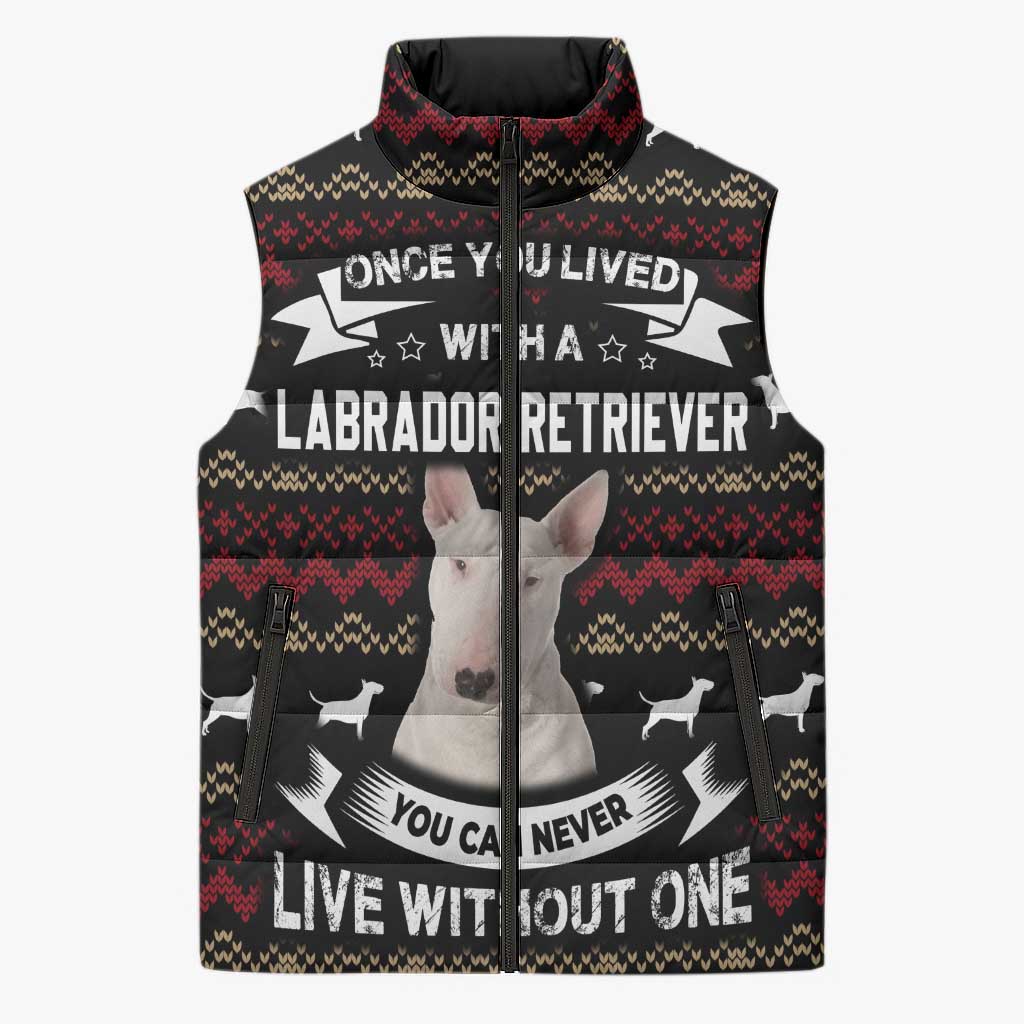 Christmas Bull Dog Terrier Sleeveless Puffer Jacket Xmas Holiday Patterns - Wonder Print Shop
