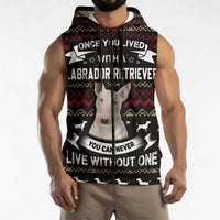 Christmas Bull Dog Terrier Sleeveless Zip Hoodie Xmas Holiday Patterns - Wonder Print Shop