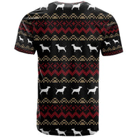 Christmas Bull Dog Terrier T Shirt Xmas Holiday Patterns - Wonder Print Shop