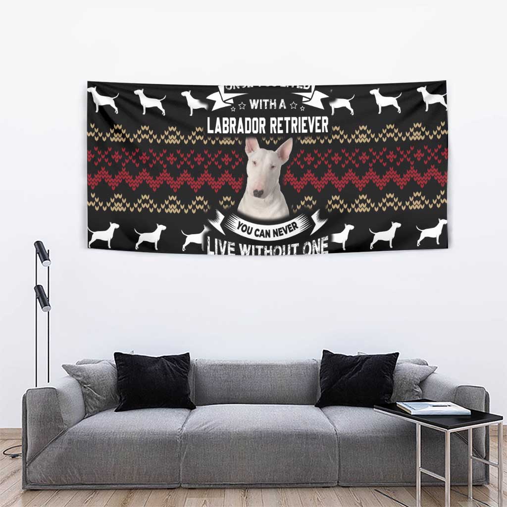 Christmas Bull Dog Terrier Tapestry Xmas Holiday Patterns - Wonder Print Shop