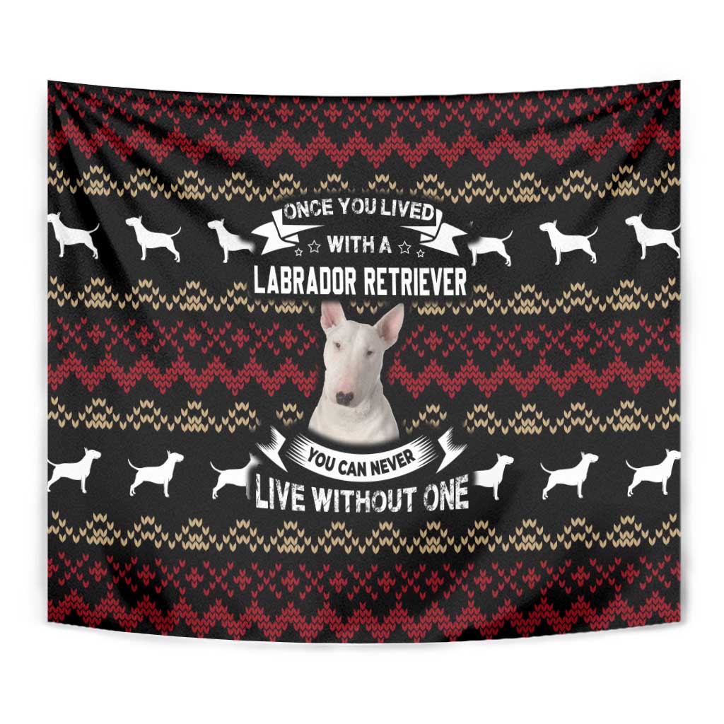 Christmas Bull Dog Terrier Tapestry Xmas Holiday Patterns - Wonder Print Shop