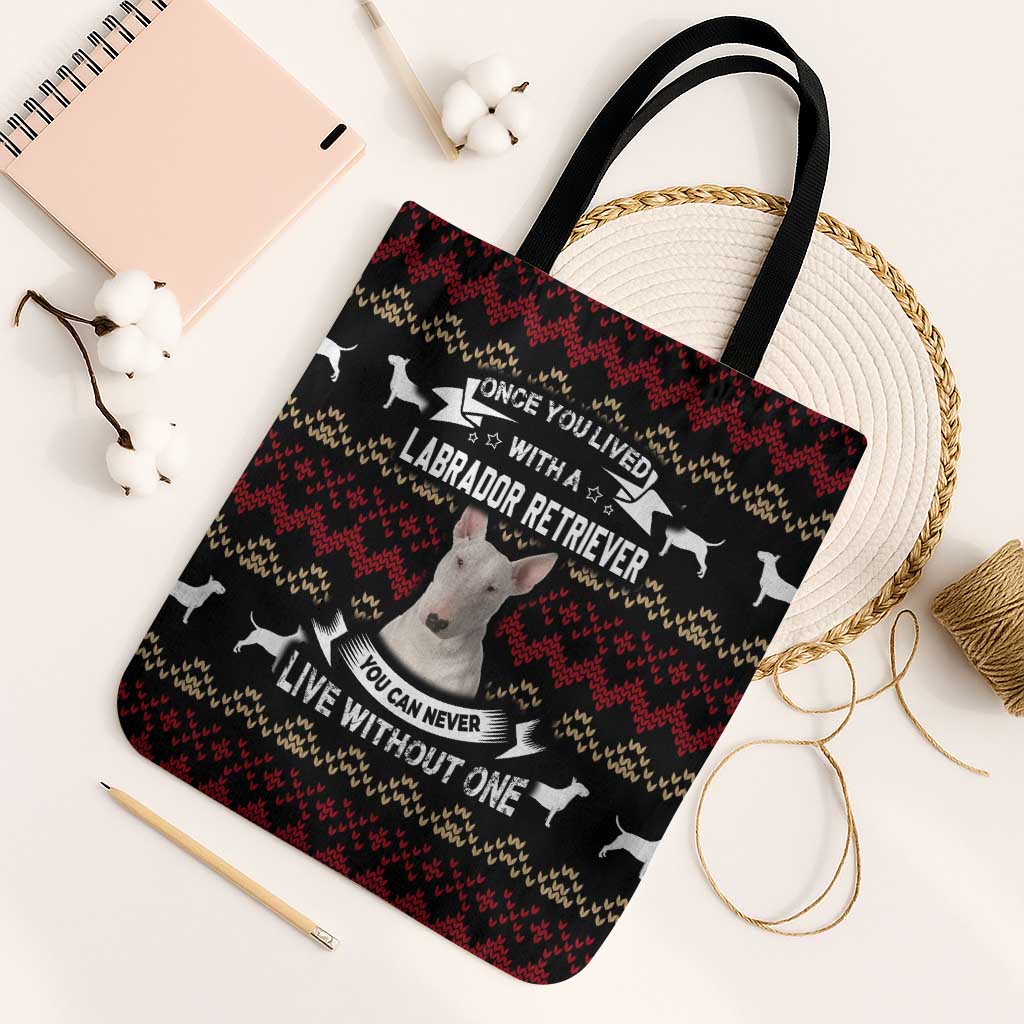 Christmas Bull Dog Terrier Tote Bag Xmas Holiday Patterns - Wonder Print Shop