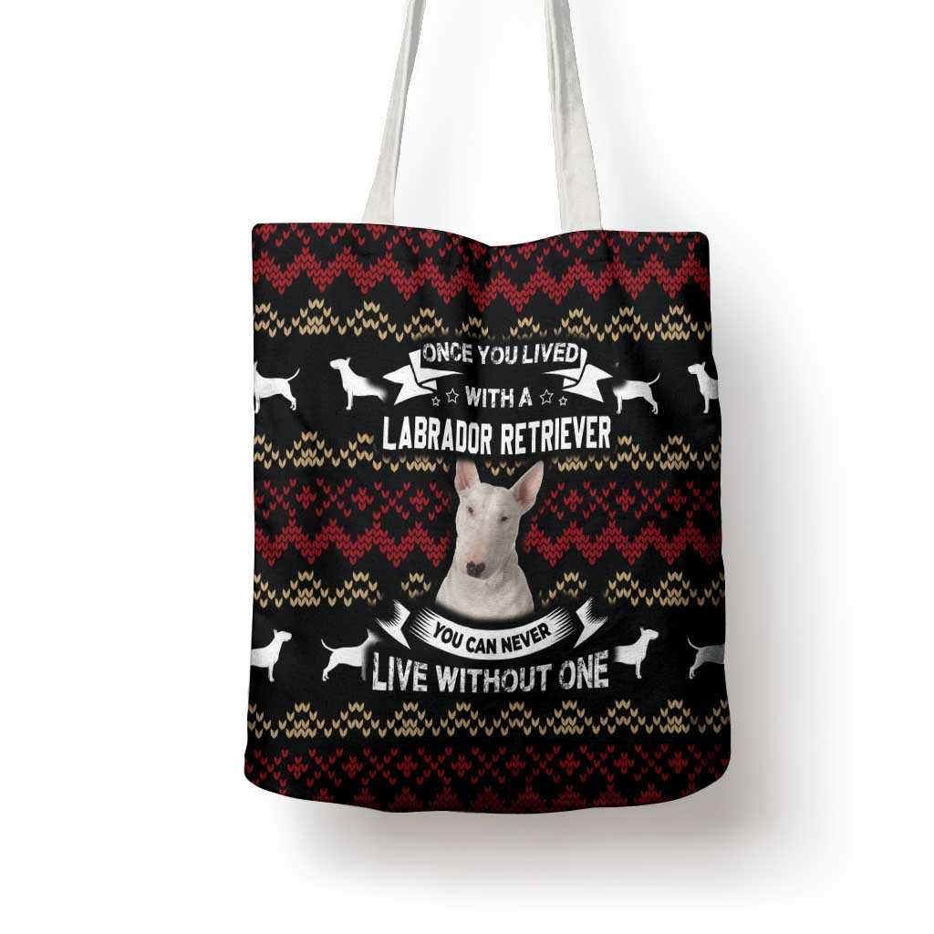 Christmas Bull Dog Terrier Tote Bag Xmas Holiday Patterns - Wonder Print Shop