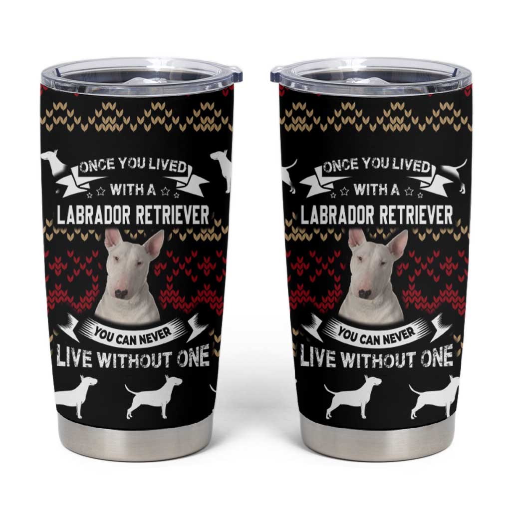 Christmas Bull Dog Terrier Tumbler Cup Xmas Holiday Patterns - Wonder Print Shop