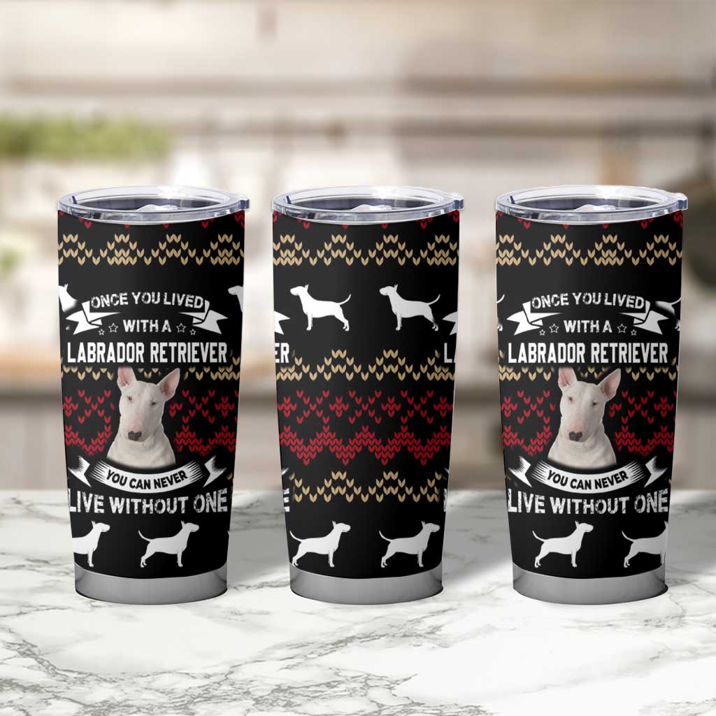 Christmas Bull Dog Terrier Tumbler Cup Xmas Holiday Patterns - Wonder Print Shop