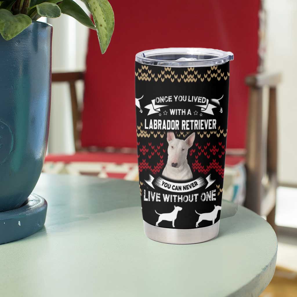 Christmas Bull Dog Terrier Tumbler Cup Xmas Holiday Patterns - Wonder Print Shop