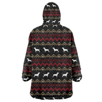 Christmas Bull Dog Terrier Wearable Blanket Hoodie Xmas Holiday Patterns - Wonder Print Shop