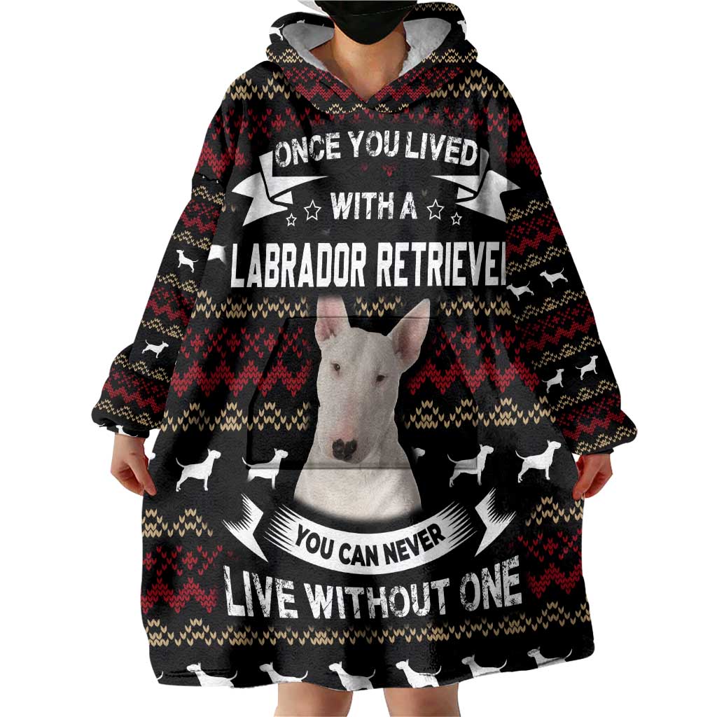 Christmas Bull Dog Terrier Wearable Blanket Hoodie Xmas Holiday Patterns - Wonder Print Shop