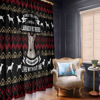 Christmas Bull Dog Terrier Window Curtain Xmas Holiday Patterns - Wonder Print Shop