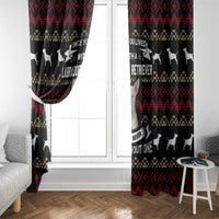 Christmas Bull Dog Terrier Window Curtain Xmas Holiday Patterns - Wonder Print Shop