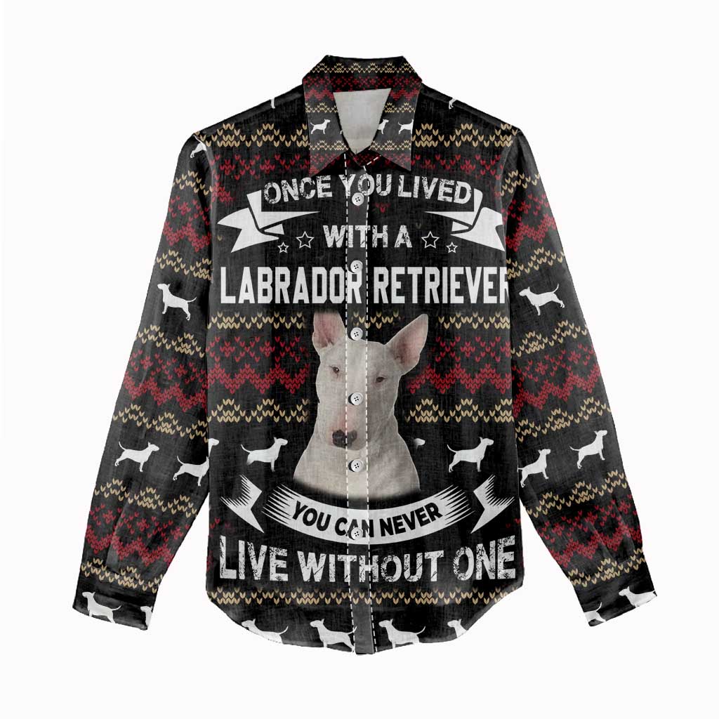 Christmas Bull Dog Terrier Women Casual Shirt Xmas Holiday Patterns - Wonder Print Shop