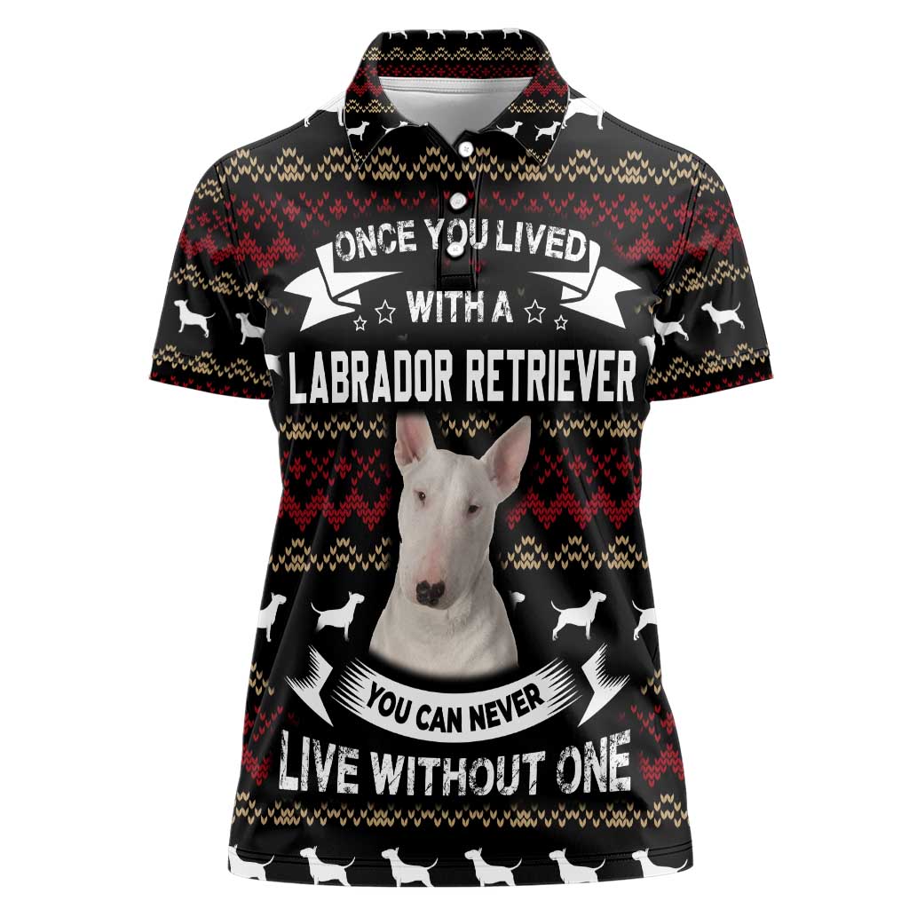 Christmas Bull Dog Terrier Women Polo Shirt Xmas Holiday Patterns - Wonder Print Shop
