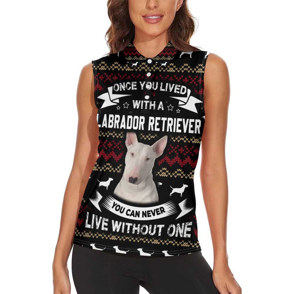 Christmas Bull Dog Terrier Women Sleeveless Polo Shirt Xmas Holiday Patterns - Wonder Print Shop