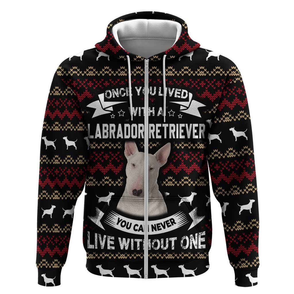 Christmas Bull Dog Terrier Zip Hoodie Xmas Holiday Patterns - Wonder Print Shop