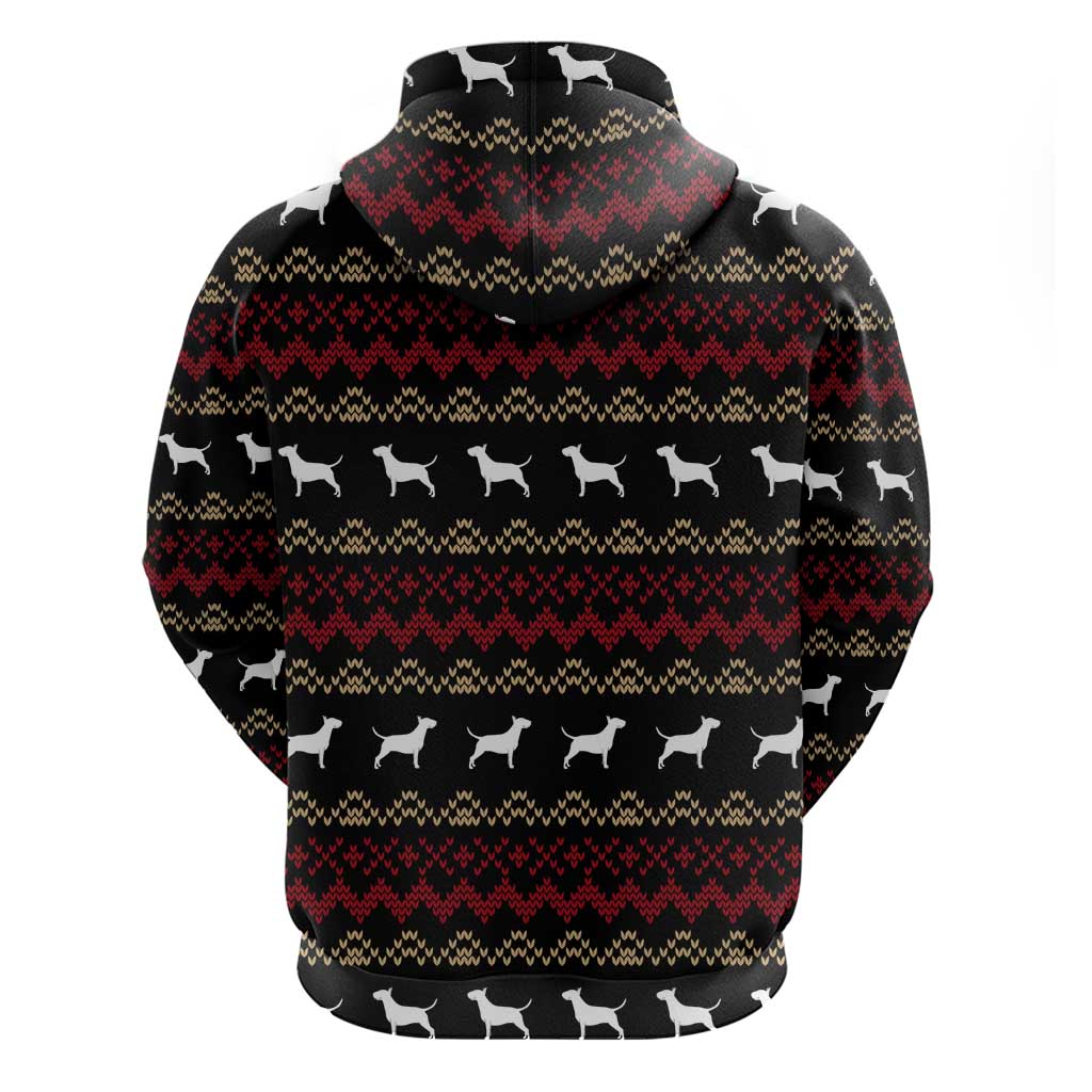Christmas Bull Dog Terrier Zip Hoodie Xmas Holiday Patterns - Wonder Print Shop