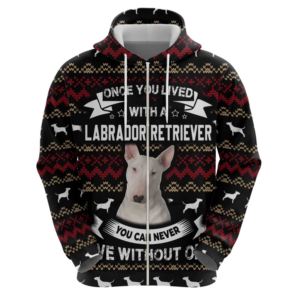 Christmas Bull Dog Terrier Zip Hoodie Xmas Holiday Patterns - Wonder Print Shop