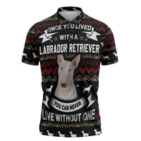 Christmas Bull Dog Terrier Zipper Polo Shirt Xmas Holiday Patterns - Wonder Print Shop