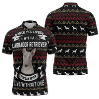 Christmas Bull Dog Terrier Zipper Polo Shirt Xmas Holiday Patterns - Wonder Print Shop