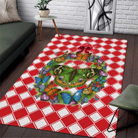 Christmas Butterfly Wreath Area Rug Xmas Holiday Patterns - Wonder Print Shop