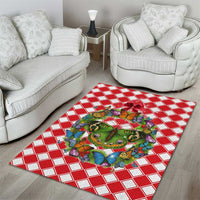 Christmas Butterfly Wreath Area Rug Xmas Holiday Patterns - Wonder Print Shop