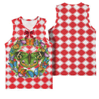 Christmas Butterfly Wreath Basketball Jersey Xmas Holiday Patterns - Wonder Print Shop