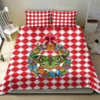 Christmas Butterfly Wreath Bedding Set Xmas Holiday Patterns - Wonder Print Shop