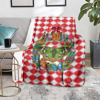 Christmas Butterfly Wreath Blanket Xmas Holiday Patterns - Wonder Print Shop