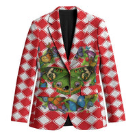 Christmas Butterfly Wreath Blazer Xmas Holiday Patterns - Wonder Print Shop