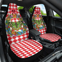 Christmas Butterfly Wreath Car Seat Cover Xmas Holiday Patterns - Wonder Print Shop