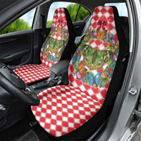 Christmas Butterfly Wreath Car Seat Cover Xmas Holiday Patterns - Wonder Print Shop