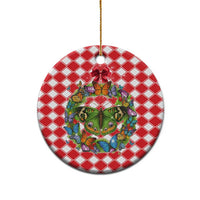 Christmas Butterfly Wreath Ceramic Ornament Xmas Holiday Patterns - Wonder Print Shop