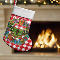 Christmas Butterfly Wreath Christmas Stocking Xmas Holiday Patterns - Wonder Print Shop