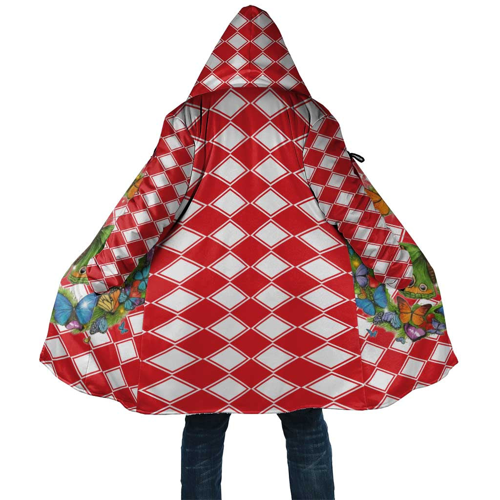 Christmas Butterfly Wreath Cloak Xmas Holiday Patterns - Wonder Print Shop