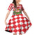 Christmas Butterfly Wreath Family Matching Off Shoulder Short Dress and Hawaiian Shirt Xmas Holiday Patterns - Wonder Print Shop