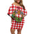 Christmas Butterfly Wreath Family Matching Off Shoulder Short Dress and Hawaiian Shirt Xmas Holiday Patterns - Wonder Print Shop