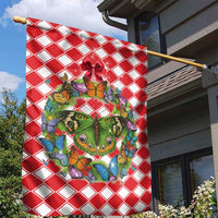 Christmas Butterfly Wreath Garden Flag Xmas Holiday Patterns - Wonder Print Shop