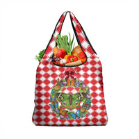 Christmas Butterfly Wreath Grocery Bag Xmas Holiday Patterns - Wonder Print Shop