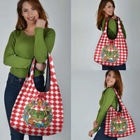 Christmas Butterfly Wreath Grocery Bag Xmas Holiday Patterns - Wonder Print Shop