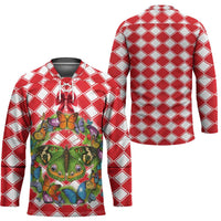 Christmas Butterfly Wreath Hockey Jersey Xmas Holiday Patterns - Wonder Print Shop